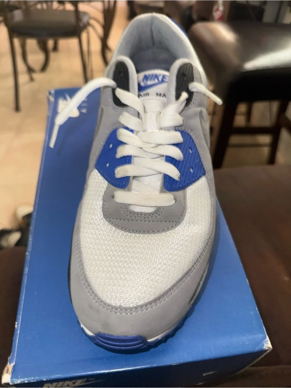 Nike Men’s Low-Top Sneakers - White / Gray / Blue